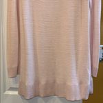 ANN TAYLOR FACTORY LIGHT PINK KNIT DRESS/TOP… RIBBED TEXTURE LONG SLEEVE SIZE XL Photo 1