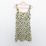 Diane Von Furstenberg  x Target Sundress Sz 8 Black Yellow Floral Summer Babydoll Photo 1