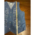 Bonworth VTG Grandma Core Denim Floral Embroidered Y2K Vest Women Large Grunge Festival Photo 4