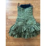 Jessica McClintock Vintage McClintock Prom Dress Mini Gown Fairy 90s Y2K Ruffle Strapless Green 4 Photo 3