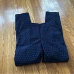 ZARA , navy blue and white polka dot straight leg/slim pants Photo 1