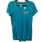 Harley‎ Davidson Women's Fitted Shirt with Cutout Back Size MEDIUM Teal Green Photo 5