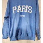 Paris France simply sage market women's sweatshirt medium Blue Photo 2