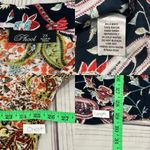 Phool Womens Floral Paisley Print Pleated Top Size 2X Boho Patchwork Y Neck Photo 1