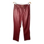 Judy Blue  High Rise Tummy Control Faux Leather Pants‎ Red Women Size 9/29 NWT Photo 7