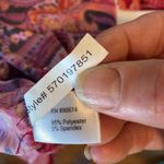 Boston Proper  Paisley Fitted Bottom Spandex Stretch Blouse XS Photo 7