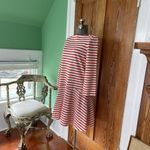 Tory Burch Breathable Linen Drop Waist Nautical Stripe Preppy Dress ~Medium Photo 4