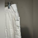 Gap  365 White High Rise Linen Blend Trouser Preppy Coastal Shorts Sz L NWT Photo 5