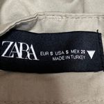 ZARA Women's Beige High Waisted Wide Leg Windbreaker Palazzo Trousers Pants Sz S Photo 3