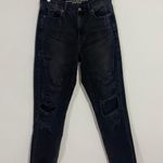 American Eagle Distressed Black Mom Jeans Photo 0