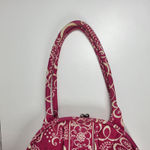 Vera Bradley VTG Eloise Bag Large Barbie Hot Pink Kiss Lock Dome Shoulder Purse Photo 6