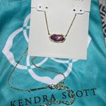 Kendra Scott Gold and Amethyst Elisa necklace Nwot Photo 0