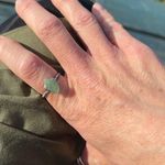 Wire Ring Green Stone (Custom Size To Order) Photo 1