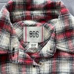 BDG Dakota Cropped Flannel Button-Down Shirt XS Photo 6