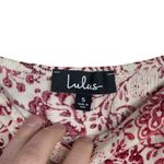 Lulus  Women’s Strapless Paisley Elastic Blouse in White/Pink Size S Photo 5