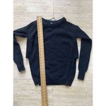 Lululemon  Sweater Sz 4 Merino Wool Chunky Cable Knit‎ Pullover Side Slits Black Photo 3