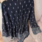 Xhilaration Black floral Embellished Jumpsuit Tie Front Photo 4