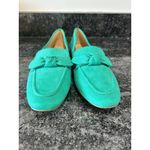 J.Crew Loafers Size 9 Green Faux Suede Bow Slip On Shoes Preppy Holiday Flats Photo 1