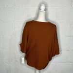 Anthropologie Women's Vanessa Ribbed Knit Poncho Sweater Honey Size XS NWT Photo 2
