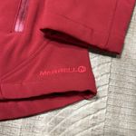 Merrell  Aeroblock Red Microfiber Mid Season Jacket Fleece Lined Hooded Small EUC Photo 1