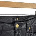 7 For All Mankind Crackled Stretch Faux Leather Seamed Pants Black 27 Photo 7