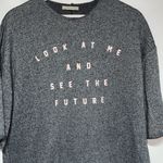 Oversized | Zara Gray Look at Me and See The Future Sweater Dress Small Gray Photo 1