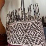 John Mark Boho Southwestern Sleeveless Cardigan Fringe Vest Burgundy large Photo 5