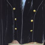 Intermix $398 *GARDOT* GOLD BLACK VELVET MILITARY CHIC JACKET S SMALL Photo 3