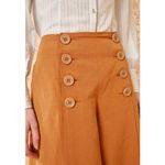 Ulla Johnson  Polina wide flared pants cotton linen silk size 2 DR Photo 3