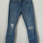 Madewell  Distressed‎ 9” High Rise Skinny Jeans 25 Petite Short Photo 0