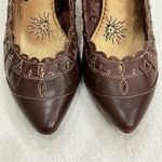 Naughty Monkey  Scalloped Faux Leather Pumps size 10 Photo 9