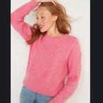 Old Navy  Pink Speckled Cable Knit Textured Sweater  Photo 9