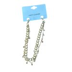 Gold Tone Layered Hat Chain Star Crystal Charms Dainty Sparkle New Photo 3