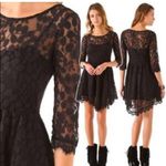 Free People ‎ floral mesh lace dress  black sz 12 Photo 2