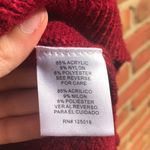 Deep Red Knit Joseph A High Neck Balloon Sleeve Knit Sweater Size L Photo 9