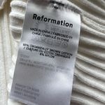 Reformation  Joanne ribbed Cardigan cream long sleeve Organic cotton XL NEW Photo 5
