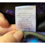 None Bay6 Black Floral Slip Dress Purple Blue Satin Look Size M Photo 3