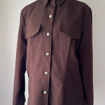 Vintage Y2K Star City Clothing Co. Brown Collared Long Sleeve Button Down Shirt Photo 0