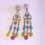 Premier Designs  Multicolor Beaded Boho Dangle Earrings Photo 3