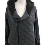 UGG  Quilted Full Zip Hoodie Sweatshirt Jacket Thumbholes Cozy Gray size Small Photo 0