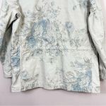CHAPS Dusty Floral Long Twill Utility Denim Jacket Coat 100% Cotton Size M Photo 8