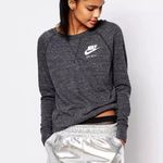 Nike long sleeve dark heathers grey Henley crewneck sweatshirt Photo 2