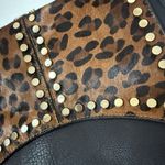 Cow Hair On Hide Black Crossbody Purse Studded Faux Leather Biker Westerncore Photo 3
