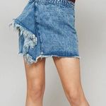 Hot2own Boutique Denim Side Ruffle Skirt Photo 1