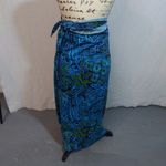 Junonia Blue Patterned Women's Swim Sarong Wrap Skirt Size Plus OS Photo 4