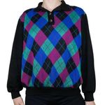 Polo Vintage 90s Cricket Lane Argyle Knit Collared Sweater Photo 0
