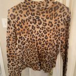 Long Sleeve Cheetah Print Turtleneck Multi Size M Photo 1