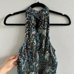 Anthropologie  Metallic Flowy Chiffon The Somerset Halter Neck Maxi Dress XS NWT Photo 5