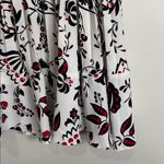 Talbots  Black/Red Floral Pleated Midi A-Line Full Flowy Paisley Skirt size 8 Photo 4