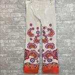 Diesel  White Floral Embroidered Flare Jeans Photo 3